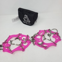 Yatta Life Ice Spikes Stainless Steel Crampon Winter Grippers Pink Small - £16.71 GBP