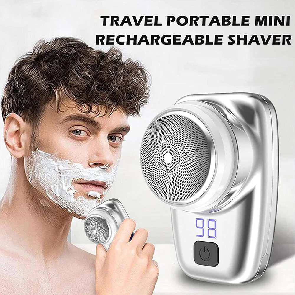 Mini Electric Shaver For Men&#39;s Shaving Machine Powerful Beard Trimmer Po... - $24.80