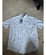Huk Men&#39;s Kona Button-Down Shirt kc fish beach freedom Short Sleeve Size... - $40.99 CAD