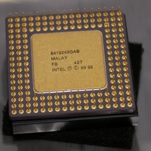 Vintage Intel 486 DX 33 MHz A80486DX-33 CPU Tested & Working - with Heatsink - $32.71