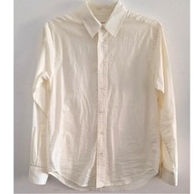 6397 Cotton Button Down Oversized Uniform Long Sleeve Shirt Off-White Si... - £70.03 GBP