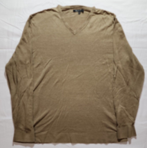 Men&#39;s Kenneth Cole Brown Knit Linen V-Neck Lightweight Sweater - Size XXL - £15.21 GBP