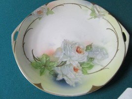 Compatible with Antique Austria RUDOLSTADT Platter Delicious Roses Hand Painted  - £97.09 GBP