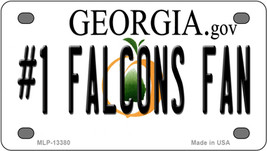 Number 1 Falcons Fan Georgia Novelty Mini Metal License Plate Tag - $14.95