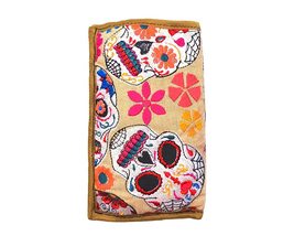 Mia Jewel Shop Day of the Dead Sugar Skull Floral Cushioned Handmade Soft Eyegla - £11.07 GBP