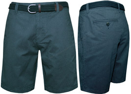 Men&#39;s Shorts With Belt Casual Summer Holiday Cotton Shorts BNWT - £11.77 GBP
