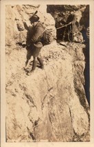 Vintage Real Photo POSTCARD- Climbers Travering A Narrow Mountain Ridge BK56 - £4.35 GBP