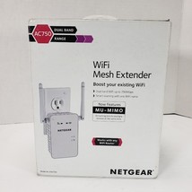 NETGEAR WiFi Mesh Range Extender EX6100 AC750 Dual Band Up To 1000 Sq-ft - £24.69 GBP