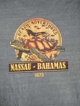 Nassau Bahamas Shirt Adult 3XL Gray Beach Adventures Turtle Men Salty Wa... - £13.36 GBP