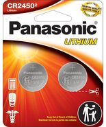 Panasonic CR2450 3.0 Volt Long Lasting Lithium Coin Cell Batteries (2 ba... - $9.44