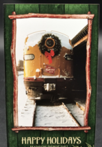 1992 Milwaukee Road CMStP&amp;P Railroad Christmas Photo Card 4&quot; x 8&quot; Madison Depot - £9.68 GBP