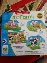 My First Puzzle Set 4-in-a-Box-Farm Puzzle At Home Fun - £30.68 GBP