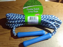 14 FT Blue Double Dutch Jump Rope Kids Plastic Handle - £5.99 GBP