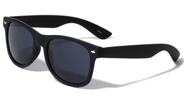 Black Classic Casual Square Sunglasses Sport Retro Soft Rubber Super Dark Lens - £5.97 GBP