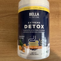 Bella All Natural Extreme Detox Powder Pineapple Flavor 40 Serv EXP 1/26... - £24.89 GBP