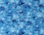 Cotton Snowflakes Christmas Winter Holidays Blue Fabric Print by Yard D4... - $15.95