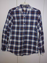 St. John&#39;s Bay Men&#39;s Ls 100% Cotton Plaid BUTTON-DOWN SHIRT-CLASSIC FIT-S-NWOT - £10.96 GBP