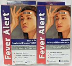 2 Fever Alert Reusable Forehead Thermometer Strips Made in USA - £10.13 GBP