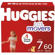 Huggies Little Movers Wetness Indicator Hypoallergenic Diapers Size 7;  60 Count - £55.88 GBP