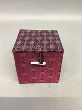 Vintage Purple Fabric Covered Jewelry Or Trinket Box W/ Ivory Clasp - 3.... - £9.17 GBP