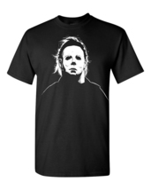 Michael Myers Mask Halloween T-Shirt High Quality Cotton Men and Women - £17.53 GBP