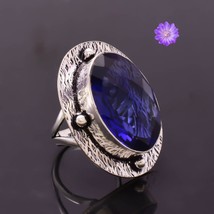 Blue Topaz Gemstone 925 Sterling Silver Ring Handmade Jewelry All Size - £7.32 GBP
