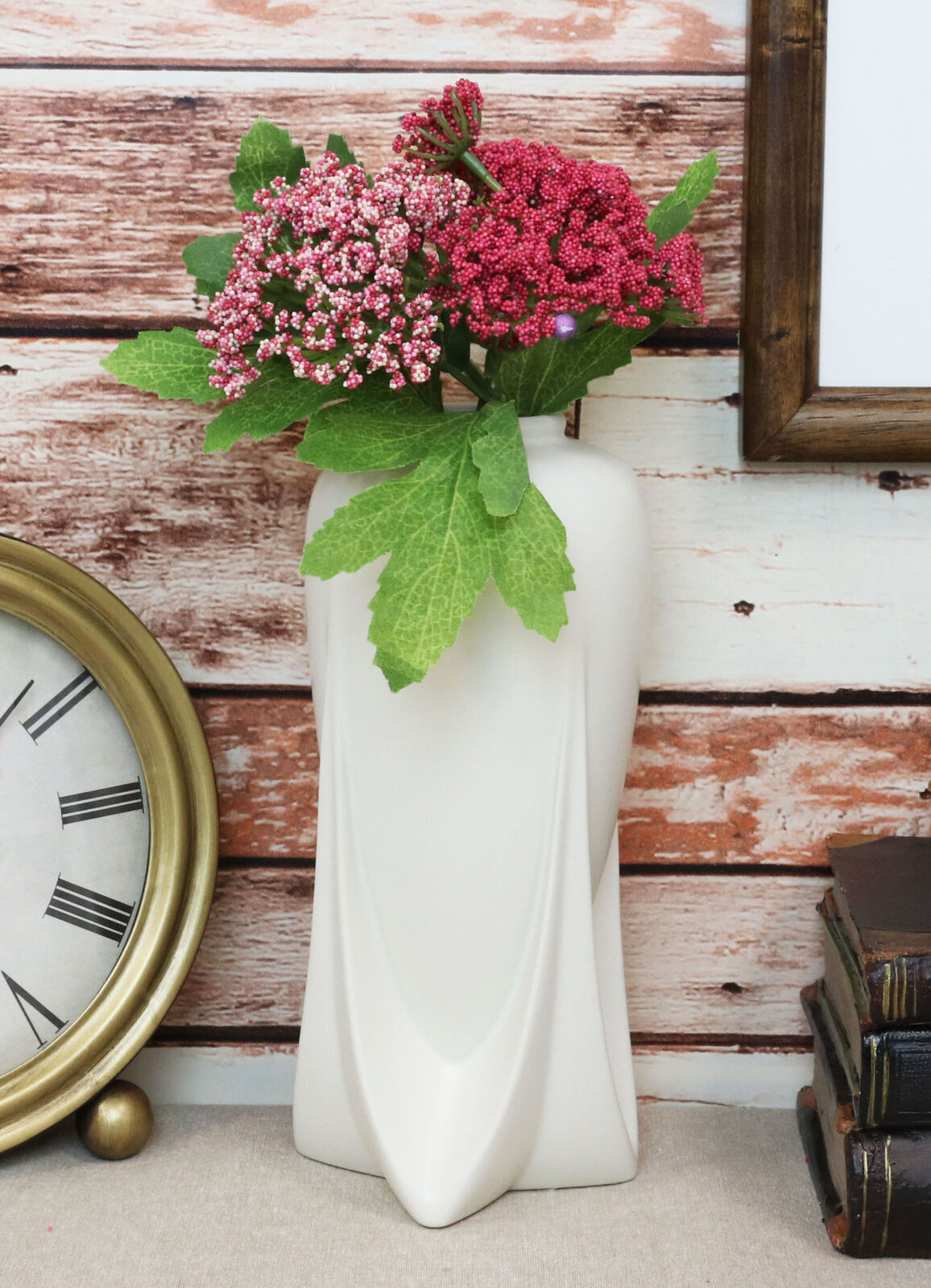 Teco Art Pottery by Frank Lloyd Wright Satin White Rocket Feature Vase Decor