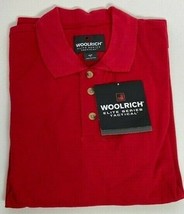 Woolrich Elite Series Long Sleeve Red Polo Shirt, Wrinkle Resist, Pen Pouch DNR - £15.45 GBP