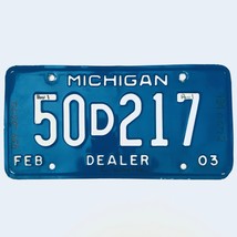 2003 United States Michigan Base Dealer License Plate 50D217 - $11.87