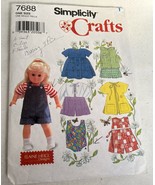 Simplicity 7688 18&quot; Doll Clothes Sewing Pattern dress Jumper American Girl - £4.66 GBP