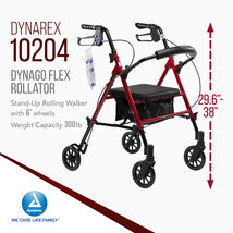 Dynarex DynaGo Flex Rollator is a Foldable Portable Stand-Up Rolling Wal... - $143.10 CAD