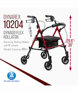 Dynarex DynaGo Flex Rollator is a Foldable Portable Stand-Up Rolling Wal... - $1,999.14 MXN