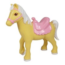 Fisher Price Loving Family Vintage Dollhouse Horse Pony Beige Tan Pink Saddle - £17.54 GBP