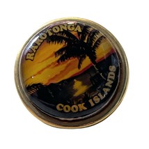 Pinback Hat Tie Shirt Lapel Cook Islands Rarotonga Sunrise Sunset - £4.78 GBP