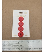 La Mode Round 5/8in 16mm Flat Red 2 Hole Button on Card Unused Blumentha... - £3.85 GBP