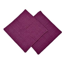 Set of 2 Crate Barrel Bari Textured Purple Accent Throw Pillow Covers 20 x 20 - £22.94 GBP