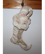 READ Victorian Style Father Christmas Santa Door Wall Hanger Stocking Fi... - $887.96 MXN