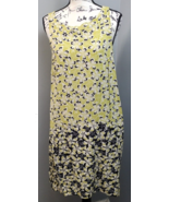 J. Jill Tank Dress Women Medium Green Multi Floral Rayon Side Pockets Ro... - $541.81 MXN