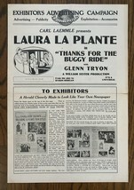 *THAKS FOR THE BUGGY RIDE (1928) Laura La Plante &amp; Glenn Tryon Silent Co... - $171.07 CAD