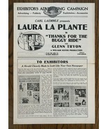 *THAKS FOR THE BUGGY RIDE (1928) Laura La Plante &amp; Glenn Tryon Silent Co... - $170.42 CAD