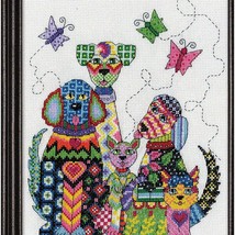 StitchPaws Patchwork Pups Cross Stitch Kit - Create Your Own Adorable Do... - £45.89 GBP