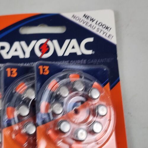 Rayovac Size 13 Hearing Aid Batteries 24 Pack Optimal Battery Tab Secure Dial - £7.42 GBP