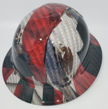 New Full Brim Vented Hard Hat Custom Hydro Dipped Mexico Flag Carbon Fiber - £51.74 GBP