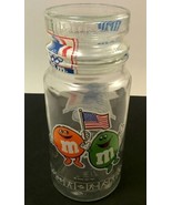 Vintage M&amp;M Candy 1984 Olympic Games Los Angeles 8&quot; Glass Jar  - $11.95