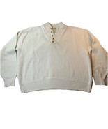 Vintage L.L. Bean Men’s 2XL 5 Button Henley Sweater Cream USA Made Prepp... - $47.70 CAD