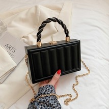 Luxury Women Small Box Chain Crossbody Bag Brand Lady White Pink Handbags and Pu - £37.19 GBP