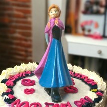 Disney Frozen Anna Figure Cake Topper Figure Mini 1.5 In Toy Pvc Miniature Tiny - £4.63 GBP