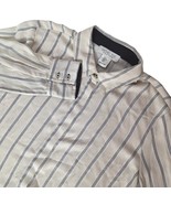 Rachel Zoe Women&#39;s Button Down Shirt Size Small Beige Black Pinstriped - $20.92
