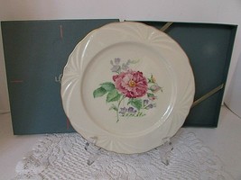 Lenox China Plate Rose Expressions Collection Dark Pink &amp; Freesia 8.75&quot; Boxed - £10.22 GBP