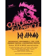 Ozzy Osbourne Def Leppard 09 02 1981 Springfield Illinios 14 x 22 Custom... - $40.00